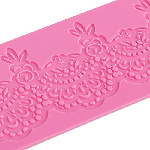 SunJas 6tlg Hochzeit Tortenrand Ausstecher Ausstechform für Torten Fondant Kuchen Marzipan Backen Deko Stempel Set Kit - 6