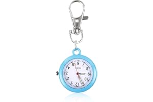 ueslwser Pocket Watch Keychain Quartz Nurse Clip On Quartz Watchs Nurses Hanging Mini Watches Pocket Watch Clip- on Fob Watch Carabiner Watch for Doctors Nurses Chefs Hiking Climbing