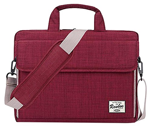 Rawboe® 15-15.6 Zoll Smart Oxford Laptop Computer Tasche Messenger Bag, mit Schultergurt, Griff & Mehreren Taschen für Surface Pro 4, MacBook, Tablet, iPad und Laptop (15.6 Zoll, Maroon)