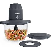 Tefal Choppeo elektrikli doğrayıcı, cam kase, 500 Watt g&uuml;&ccedil;, 2 hız kademesi, paslanmaz &ccedil;elik bı&ccedil;aklar, b