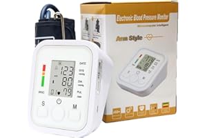 FONCBIEN Tensiómetro de Brazo, Medidor Tension Arterial Medición Precisa Medidor de Tension Arterial Brazo de Ajuste del Manguito Función de Memoria Tensiometro de Brazo Digital
