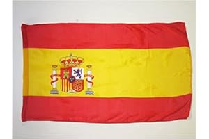 AZ FLAG Bandera de ESPAÑA 90x60cm para un Palo - Bandera ESPAÑOLA 60 x 90 cm Poliester Ligero