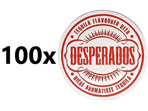 Preisvergleich Produktbild Desperados Bierdeckel Untersetzer Unterlage Pappdeckel Bierfilz - 100er Packung
