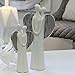 Produktbild 1 x Engel Love Keramik weiß/silber matt/glasiert Flügel in Herzform Platin-Deko Höhe 19 cm, Weihnachten, Figur