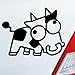 Produktbild Auto Aufkleber in deiner Wunschfarbe Kuh Crazy Cow Race Fun Style Tuning OEM JDM 12x9cm Autoaufkleber Sticker Folie