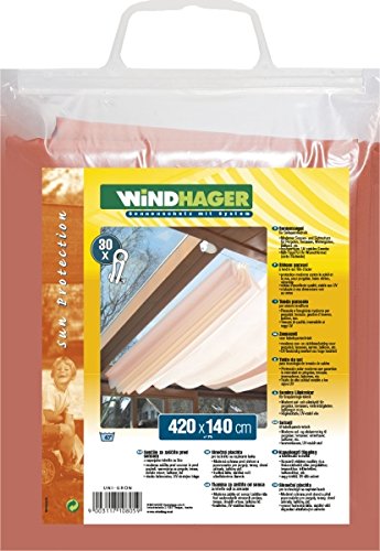 Preisvergleich Produktbild Windhager Sonnensegel für Seilspanntechnik, Terracotta, 420 x 140 cm