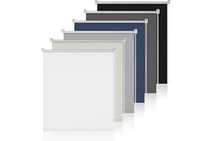 Sanfree Verdunkelungsrollo ohne Bohren Klemmfix reflektierende Thermofunktion Klemmrollos für Fenster Sichtschutz Fensterrollos Blickdicht Verstellbare Klemmträger Weiß B95 x H150 cm