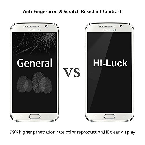 Samsung Galaxy S6 Panzerglas Schutzfolie, [2 Stück] Hi-Luck 0.33mm Premium Ultra-Klar Glasfolie Displayschutzfolie Schutzglas für Samsung Galaxy S6 (9H, Anti-Kratzer, Blasen-frei) - 4