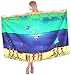 Produktbild LA LEELA Damen Likre Bademode Kreuzfahrt Sonne Bikini hawaiische Wickelrock Sarong königsblau