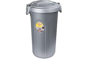 STEFANPLAST Bidone Con Coperchio Jerry L. 23, Silver