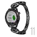 Produktbild LvBU Classic Edelstahl Uhrenarmband für Garmin Approach S40 Armbanduhr (Sterne und Mond-Schwarz)