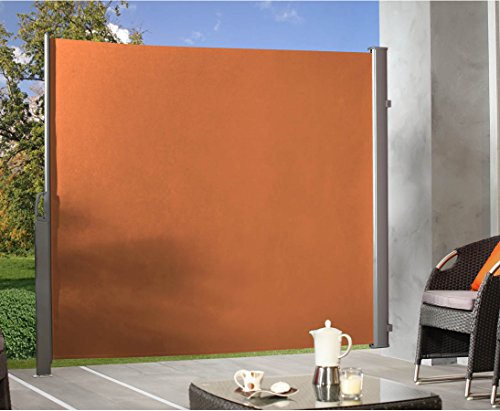 Preisvergleich Produktbild Seitenmarkise terracotta farbig 180x350cm - Sichtschutzzäune Sichtschutzwand Gartensichtschutz Balkonsichtschutz Winschutz Sichtschutzwand für Garten und Terasse Blichschutz für Balkon Sichtschutzwände Sichtschutzwände, WPC Sichtschutz < / p> --> großes Sortiment an Sichtschutz, Bambus, Schilf und Naturprodukte für Garten