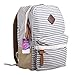 Produktbild JIAJU Herziger Lieblicher Koreanischer Japanischer Stil Vintage Canvas Schultasche Schultertasche Rucksack Reisetasche für Teenagers Mädchen (Grau)