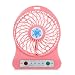Produktbild LIMITA Tragbarer wiederaufladbarer LED-Lichtlüfter-Luftkühler Mini-Schreibtisch-USB-18650-Akku-Lüfter (Rosa)