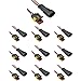 Produktbild Kbsin212 Kabel Steckverbinder Stecker, 10 TLG 2 Poliger Wasserdicht Schnellverbinder mit Draht für Motorrad, Roller, Auto, KFZ LKW Schwarz und Rot