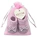 BABYTOWN Baby Girls Socks Booties Sparkly Animal Print Organza Bag 0-12 Months