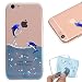 Produktbild iPhone 6S 6 Hülle, E-Unicorn Handyhülle Apple iPhone 6S 6 Hülle Transparent mit Muster Delphin Silikon Durchsichtig Tasche Ultra Slim Dünn TPU Bumper Schutzhülle Stoßfest Hochwertigem Zubehör Set Etui Schale Back Case Cover Rückseite