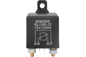 AELOA Relè per Auto, WM686 100A Normale Aperto Car Relè di Avviamento per Controllo Batteria, Relè On/Off RL / 180 DC 12V
