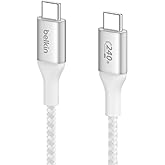 Belkin BoostCharge USB-C - USB-C şarj kablosu, hızlı şarj kablosu, 240 W Power Delivery, USB-IF sertifikalı, iPhone 15, MacBo
