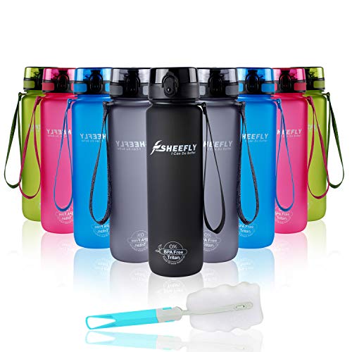 SHEEFLY Sports Water Bottle 1000ml Non-Toxic BPA Free Leak Proof Tritan Plastic-Fast Water Flow, Fli SHEEFLY Sports Water Bottle 1000ml Non-Toxic BPA Free Leak Proof Tritan Plastic-Fast Water Flow, Fli