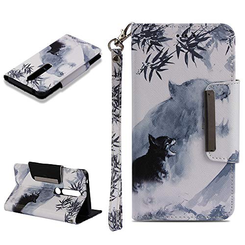 Preisvergleich Produktbild Nokia 6 2018 Hülle Leder, Nokia 6.1 Lederhülle Wallet Case Schutzhülle Handyhülle Flipcase Ständer Schutz Etui Schale Bookstyle Magnetverschluß Karteneinschub für Nokia 6.1 / Nokia 6 2018, Zieltiger