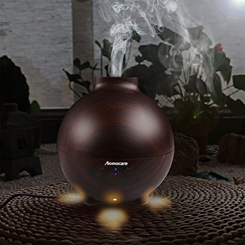 Aroma Diffuser 600ml YFeel Diffusor Luftbefeuchter Oil Düfte Humidifier Holzmaserung für Wohnzimmer, Kinderzimmer, Schlafzimmer, Baby- und Yogazimmer, SPA, Büro usw. (Dunkle Holzmaserung) - 2