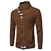 Produktbild Herren Strickjacke Xinan Herren Herbst Winter Casual Cardigan Sweater Mantel Knitting Pullover Mäntel (L, Braun)