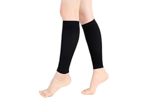 CFHOOAY Kompressionsstrümpfe ohne Fuß Damen & Herren (20-30 mmHg) Medizinische Waden Stützstrümpfe Klasse 2 gegen Krampfadern & Ödeme -Atmungsaktive Kompressionsstulpen & Wadenbandage für Sport Flug Laufen