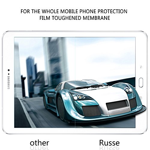 Samsung Galaxy Tab S2 S3 9.7 Displayschutzfolie, Rusee [0.3mm 2.5D 9H Härtegrad] Panzerglasfolie Hartglas Schutzfolie Gehärtetem Glas Schutzfolie Panzerglas Displayschutz für Samsung Galaxy Tab S2 S3 9.7 Zoll (SM-T810 / SM-T815 / T820) – [Kratzfest][Hohe Transparenz] [Fingerabdruck-frei][Blasenfrei]-Lebenslange Garantie - 4