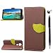 Produktbild Handyhülle Motorola Moto G6 Play Hülle Case Blatt Muster PU Leder Tasche Flip Case Cover Silikon Schutzhülle Handytasche Skin Ständer Klapphülle Schale Bumper Magnetverschluss Ledertasche-Kaffeebraun