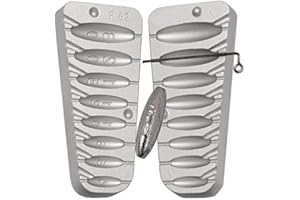 FISHING4U Molde de pesca Flying C, barril de 4, 6, 8, 10, 12, 15, 20 y 30 g