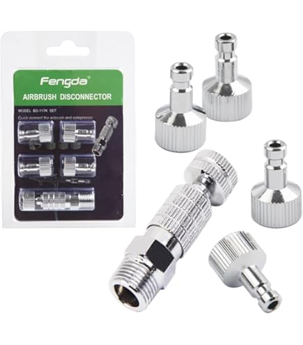 Fengda Airbrush Adapter 7PCS Schlauchadaptersatz Airbrush Gewinde Stecker for Connect Airbrush and air Compressor : Amazon.de: Auto & Motorrad