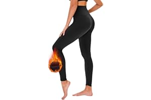 TNNZEET Damskie legginsy termiczne z wysokim stanem, damskie zimowe spodnie termiczne na jesień i zimę