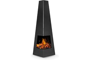 Dellonda Wood Burner/Chiminea - Black Steel - DG105
