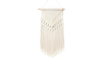 Fongmore Piccolo arazzo da parete in macramè, stile bohémien, decorazione da parete per soggiorno, camera da letto, feste, 25,4 x 43,2 cm