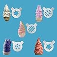 DUUDAH Ice Cream Machine Nozzle Accessories,modeling ice cream cap,Fancy Nozzle Modeling Lids Spare Parts Soft Serve Ice Cream Machine Shape Caps Fittings Replacement 29mm Inner Diameter (5 Pieces)