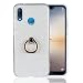 Produktbild Everainy Kompatibel für Huawei P20 Lite Hülle Silikon Bumper Gummi Neu Cover mit Ring 360 Grad Ständer Hüllen für Huawei P20 Lite Handyhülle Stoßfest TPU Stoßstange Schutzhülle (Weiß)