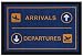 Produktbild Fußmatte ARRIVALS DEPARTURES für Innen und Außen (40 cm x 60 cm) waschbar in blau