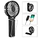 Produktbild Ninonly Handheld Fan Tragbare Leise 5200mAh USB-Lüfter mit Power Bank 3 in 1 Batteriebetriebenem Mini-Lüfter Faltbarer USB-Lüfter Wiederaufladbarer Tischlüfter mit 5 Geschwindigkeit 