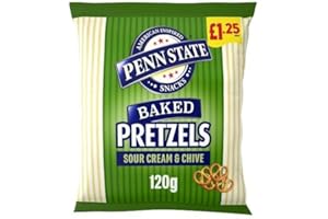 Penn State Baked Pretzels Sour Cream & Chives 120g - Box of 14 (Price Marked)