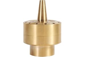 LAZMIN 1/4" / 1/2" / 3/4" Fountain Nozzle Sprinkler Head, Brass Column Water Nozzle Spray Head for Garden Pond (3/4")