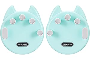 Koldot Piano Finger Trainer Silicone Hand Grip Exerciser Ergonomic Training Finger Pressing Posture Correction Tool for Guitar Piano Trigger Finger Training and Grip 2 Pack (Green)