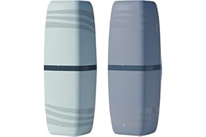 Jadin Estuche Cepillo Dientes, 2 Piezas Taza de Cepillo de Dientes, Caja de Cepillo de Dientes para Viajes de Campamento, Viajes de Negocios, hogar, Escuela (Verde, Gris)