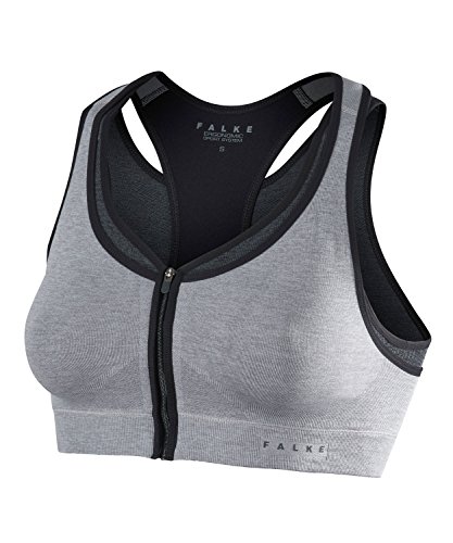 FALKE ESS Maximum Support Versatility Melange Top, Reggiseno Sportivo Donna, Grey-Heather, L