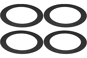 PATIKIL Anillos de Ajuste para Luces Empotradas ID 3.58" OD 4.92" 4 Piezas Anillos de Ajuste Metálicos para Cubrir Techo Pared Luces Empotradas LED Acabado Mate Negro