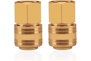 SUKUDON 2stk Druckluftkupplung Innenstecker 1/2" Innengewinde Messing IG 1/2 Zoll Kupplungsstecker Kupplungsdose Schlauchstecker Ventilsteckdose Gewindestecker