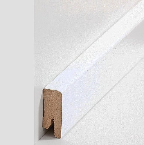 Preisvergleich Produktbild 25 Meter Südbrock Sockelleisten "Stuttgart" - weiß (MDF foliert - 716.331)