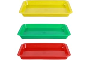 JATIPY 3 Pcs Play Tray Set – Versatile Plastic Trays for Sensory Play, Messy Play, Arts & Crafts, and Storage – Easy to Clean