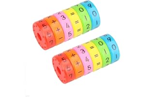 OOCOME 2 x magnetiska pedagogiska leksaker, matematikspel, matematikresurser, barn, nummerspel, nummerblock, magnetiska leksa
