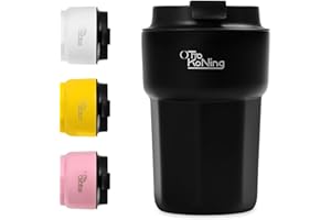 Otto Koning mug isotherme 350ml, thermos avec couvercle étanche, tasses à café réutilisables pour le voyage, en acier inoxydable pour l'eau et le thé chauds et froids